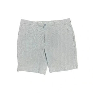 2/$12 Roundtree & Yorke seersucker Bermuda shorts Men's 38 Blue White Striped